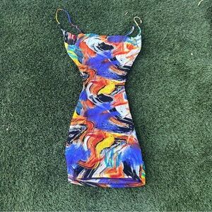 Colorful Abstract Mini Dress